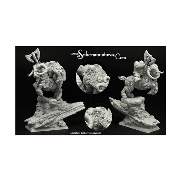 Scibor Monstrous Miniatures Dwarf Lord on Mountain Ram New