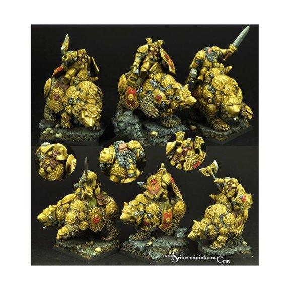 Scibor Monstrous Miniatures Dwarf War Bear Warriors Set #2 New