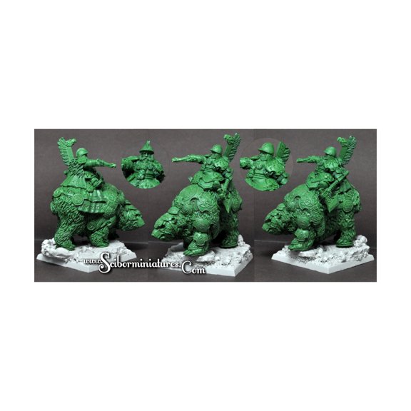 Scibor Monstrous Miniatures Dwarf Winged Hussar on War Bear #3 New