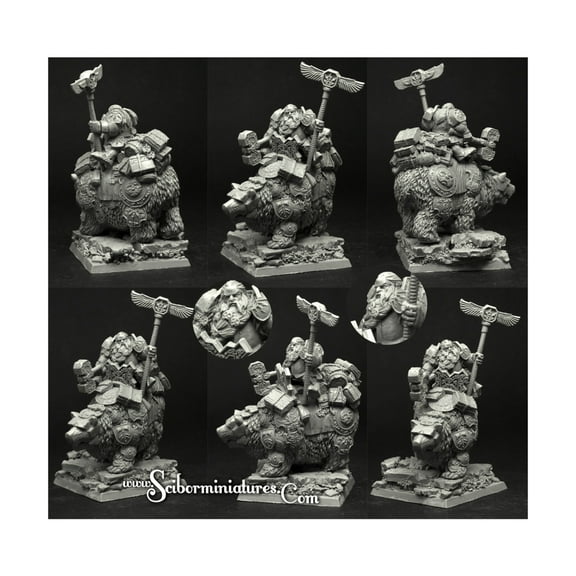 Scibor Monstrous Miniatures Dwarf Wizard on War Bear New