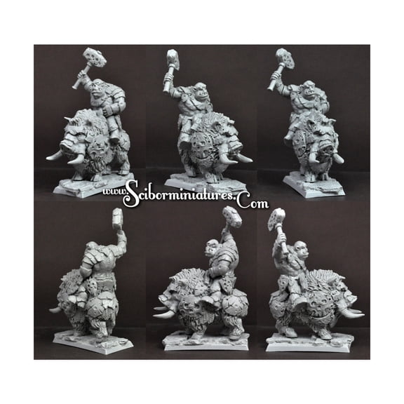 Scibor Monstrous Miniatures Orc Warrior on Boar #3 New