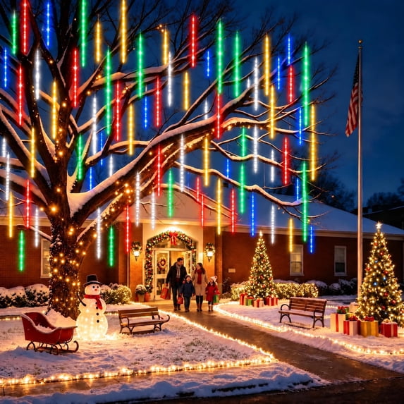 Scidweet 10 Tubes 540 LED Christmas String Lights, 20 inch Icicle ...