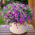 thumbnail image 1 of Scidweet 12 Bundles Artificial Flowers for Outdoors, Faux Flowers Fake Plastic Plants for Spring Summer Outside Indoor Home Garden Decoration,Purple, 1 of 6