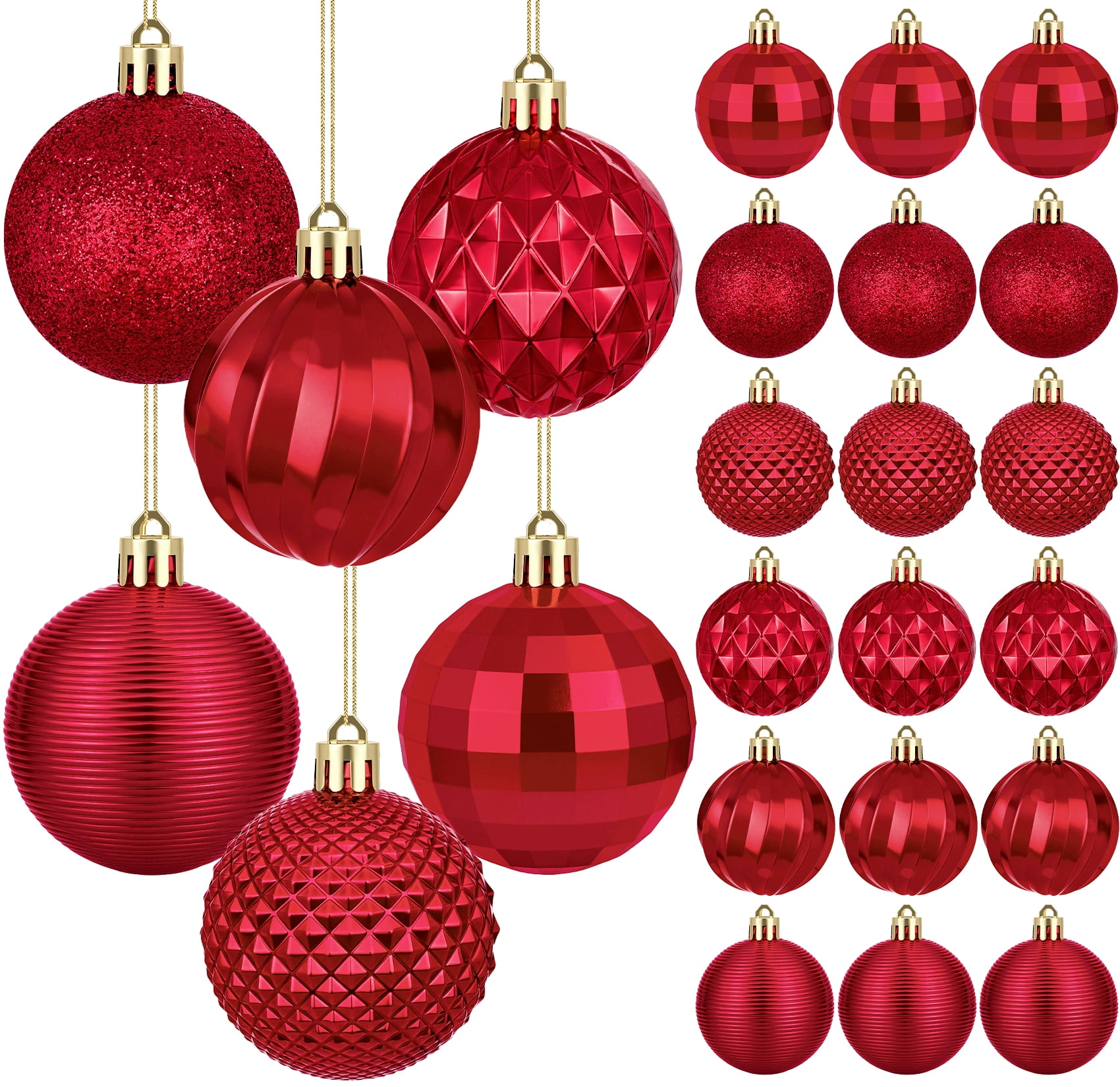 Scidweet Christmas Balls Ornaments, 18 Pcs 2.36" Hanging Balls