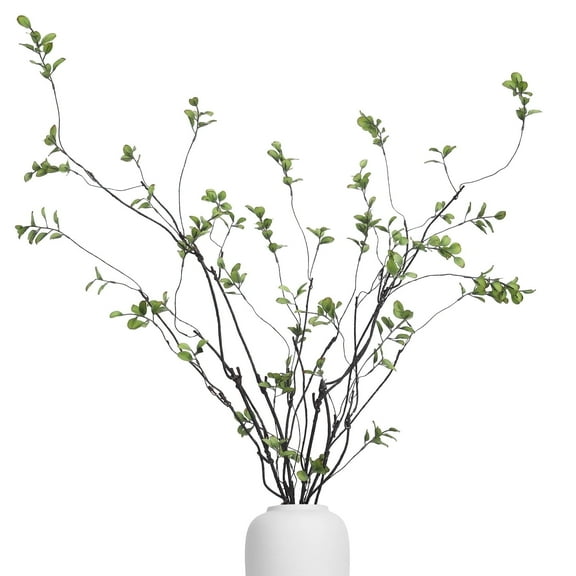 Scidweet 4 Pcs Fake Plants, 47.2" Artificial Greenery Stems Plants Faux Ficus Twig Leaf Artificial Eucalyptus Branches Plants for Vase Filler Home Office Wedding Decor