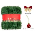 thumbnail image 1 of Scidweet Christmas Garlands Decorations, 50ft Artificial Christmas Garlands with Red Bows & Balls Faux Fake Greenery Garland for Indoor Outdoor Home Xmas Tree Decor, 1 of 7