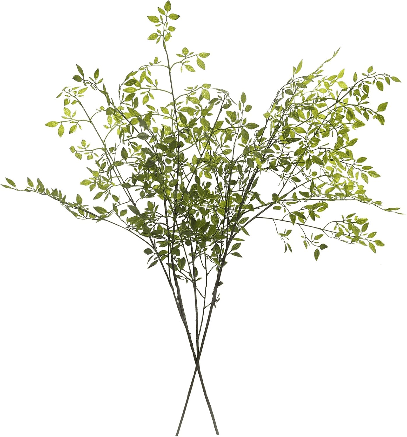 Scidweet Greenery Stems Fake Plants, 2 Pcs 43.3" Artificial Nandina Faux Plants for Indoor Vase Spring Summer Office Table Home Room Decor