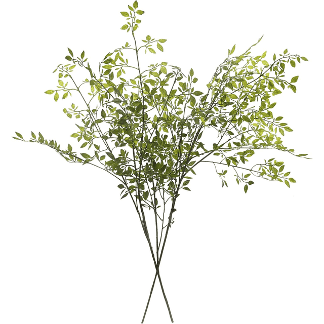Scidweet Greenery Stems Fake Plants, 2 Pcs 43.3" Artificial Nandina Faux Plants for Indoor Vase Spring Summer Office Table Home Room Decor