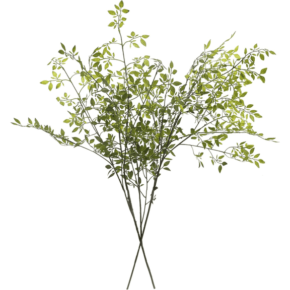 Scidweet Fake Greenery Stems Plants, 2 Pcs 43.3" Artificial Nandina Faux Plants for Indoor Vase Spring Summer Office Table Home Room Decor