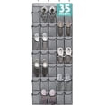 thumbnail image 1 of Scidweet Over The Door Shoe Organizer, 35 Large Breathable Mesh Pockets Hanging Storage Holder Shoe Rack Closet Organizer, Grey, 1 of 7