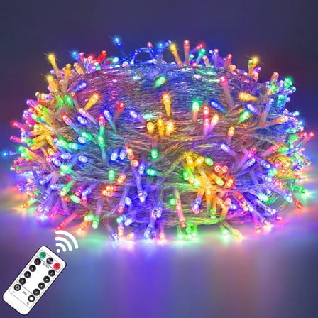 Scidweet Christmas Lights Outdoor, 196FT 600 LED Fairy String Lights Christmas Tree with Remote for Indoor Room Holiday Wedding Decorations, Multicolor