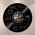 thumbnail image 1 of Science Art Math Equation Vinyl Wall Clock,Vinyl Record Clock Wall Art Black Handmade Art Home Unique Gift idea, 1 of 6
