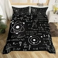 thumbnail image 1 of Science Bedding Set Hourglass Purple Galaxy Comforter Cover Physics Formula Duvet Cover for Boys Math Equations Geometry, 1 of 5
