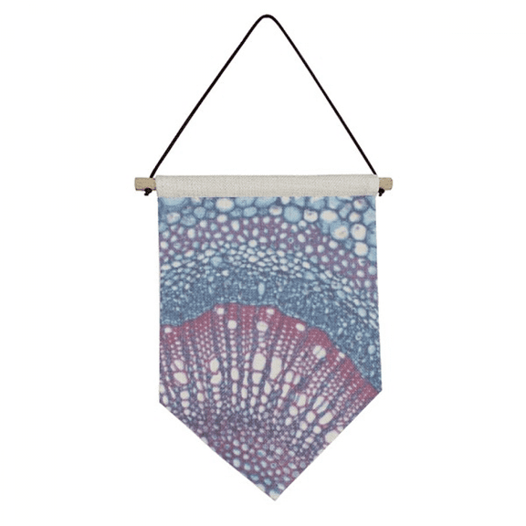 Science Cell Microcosc Pattern Canvas Flag Hanging Wall Art Decor Banner