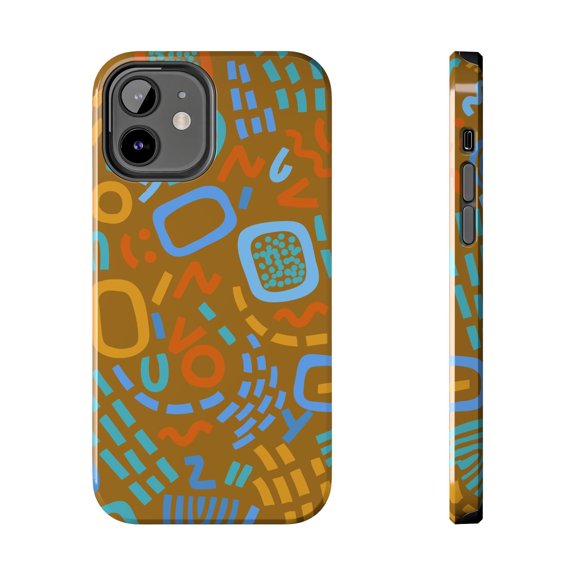 Pink Polar Apple iPhone 12 Science Cell diagram doodle Phone Case
