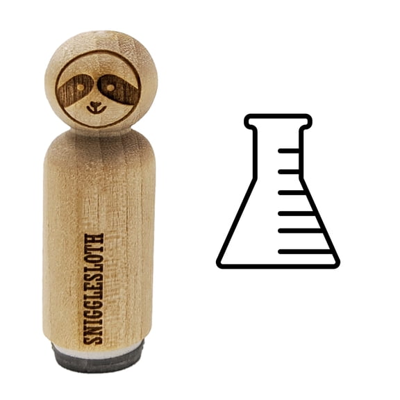 Science Chemistry Beaker Flask Rubber Stamp for Scrapbooking Crafting Stamping - Mini 1/2 Inch
