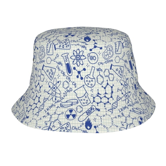 Science Chemistry Bucket Hat, Packable Fisherman Sun Cap, Foldable UV Protection for Fishing Beach Hiking Camping