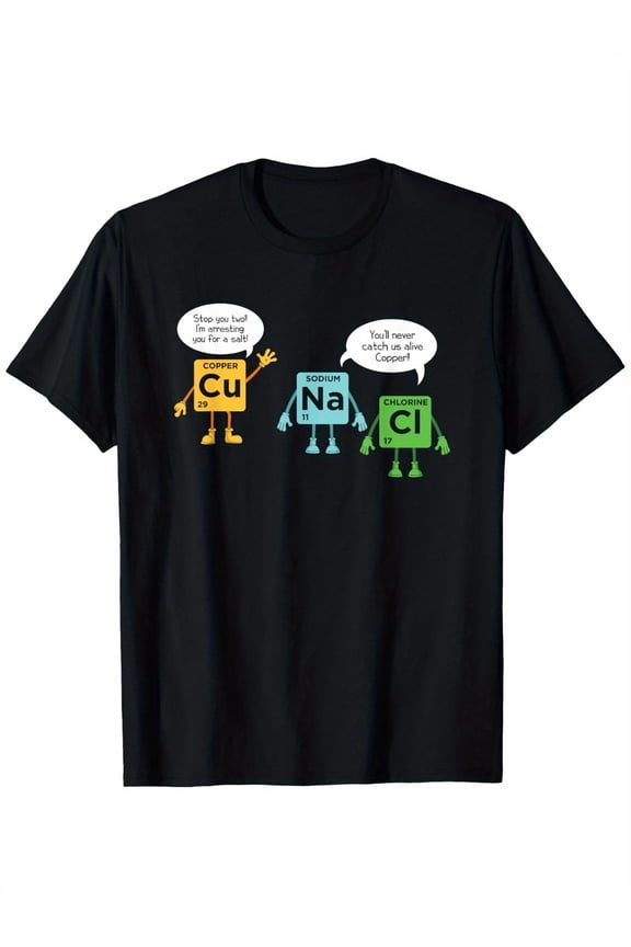 Science Chemistry Periodic Table Funny Scientist Nerd Geeks T-Shirt, Suitable for All Men And Women Outdoor Short-Sleeved T-Shirts in All Seasons, Ready to Wear 100% Cotton, S-XXXL