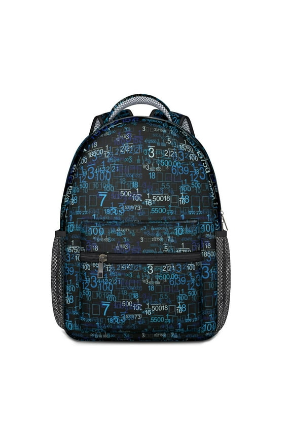Science Classroom Backpack - Waterproof Bookbag with Scientific Knowledge Prints, Padded Back Panel for Comfort