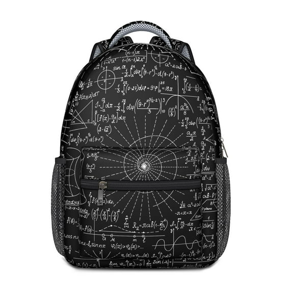 Science Classroom Backpack - Waterproof Bookbag with Scientific Knowledge Prints, Padded Back Panel for Comfort
