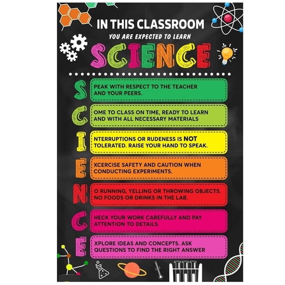 Science Classroom Rules Poster - in This Classroom Posters - Science Class Decor - Science Lab Printable Art, Science Teacher Supplies, School Counseling Wall Art