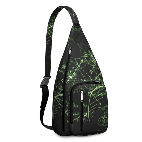Science Classroom Sling Pack - Laboratory Print Waterproof Shoulder Bag, Compact Crossbody Chest Pack for Carrying Experiment Essentials