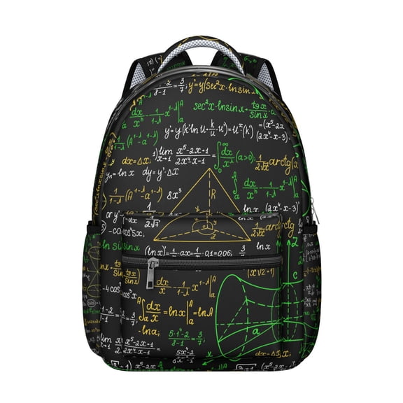 Science Classroom Students Backpack Educational Wall Scientific Formula Design, Lightweight and Adjustable Strap School Bag for Science Lover Students
