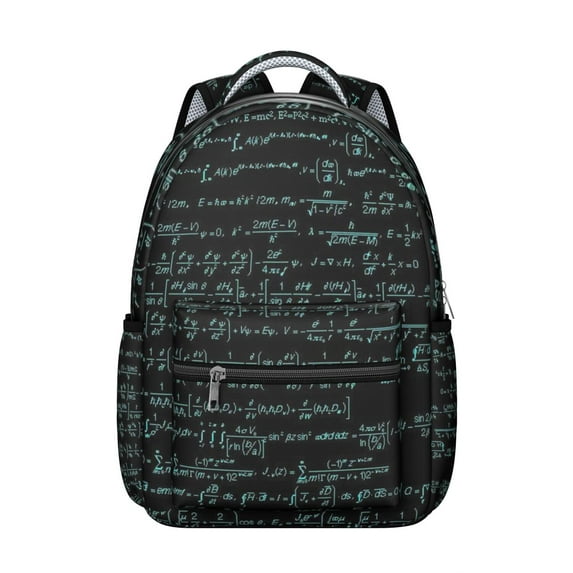 Science Classroom Students Backpack Educational Wall Scientific Formula Design, Lightweight and Adjustable Strap School Bag for Science Lover Students