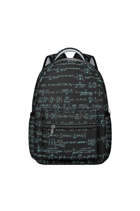 Science Classroom Students Backpack Educational Wall Scientific Formula Design, Lightweight and Adjustable Strap School Bag for Science Lover Students