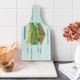 thumbnail image 1 of Science Cutting Board, Anatomy of a Leaf Names of the Microscopic Parts Spongy Stoma Epidermis Form, Decorative Tempered Glass Cutting and Serving Board, Wine Bottle Shape, Multicolor, by Ambesonne, 1 of 1