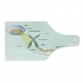 thumbnail image 1 of Science Cutting Board, Cell Chromosome DNA Gene Genome Study Double Helix Evolution Science Research, Decorative Tempered Glass Cutting and Serving Board, Wine Bottle Shape, Multicolor, by Ambesonne, 1 of 1