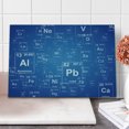 thumbnail image 1 of Science Cutting Board, Chemistry Tv Show Inspired Image Periodic Element Table Print Art, Decorative Tempered Glass Cutting and Serving Board, Large Size, Blue and White, by Ambesonne, 1 of 1