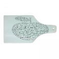 thumbnail image 1 of Science Cutting Board, Equations and Formulas in the Shape of an Apple Learning Knowledge Student, Decorative Tempered Glass Cutting and Serving Board, Wine Bottle Shape, Black White, by Ambesonne, 1 of 1