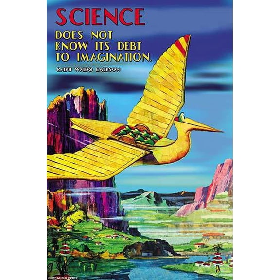 Science Does Not Know Its Debt to Imagination- Fine Art Canvas Print (20" x 30")