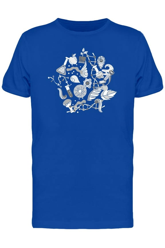Science Doodles B&W T-Shirt Men -Image by Shutterstock, Male Large