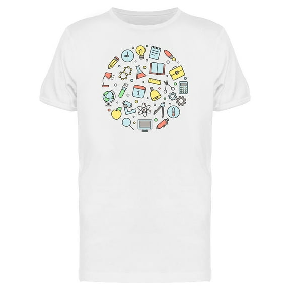 Science Doodles T-Shirt Men -Image by Shutterstock, Male Small