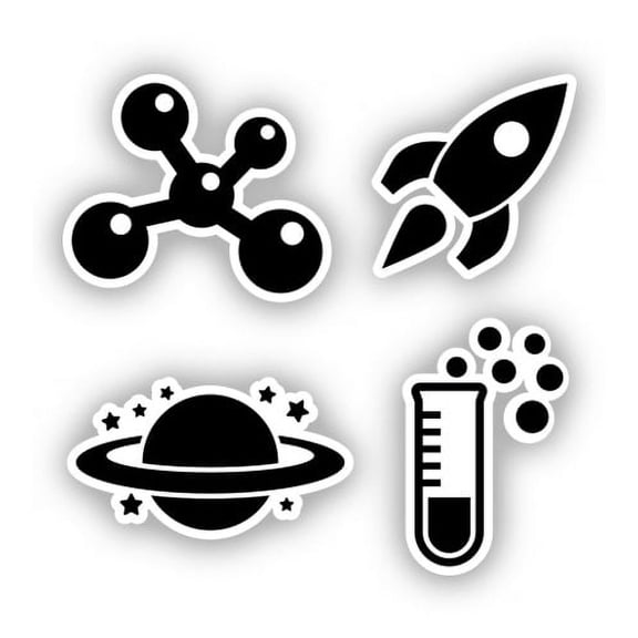 Science Elements - 10" each Vinyl Stickers Waterproof Decals