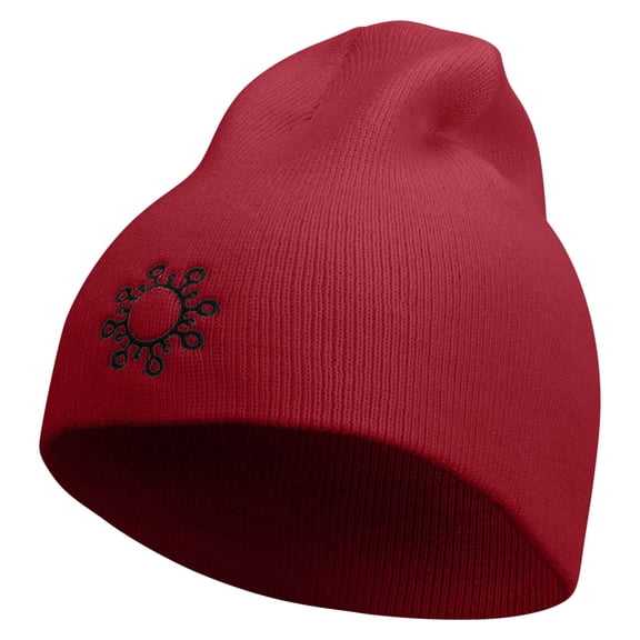 Science Embroidered 8 inch Acrylic Short Blank Beanie - Red OSFM