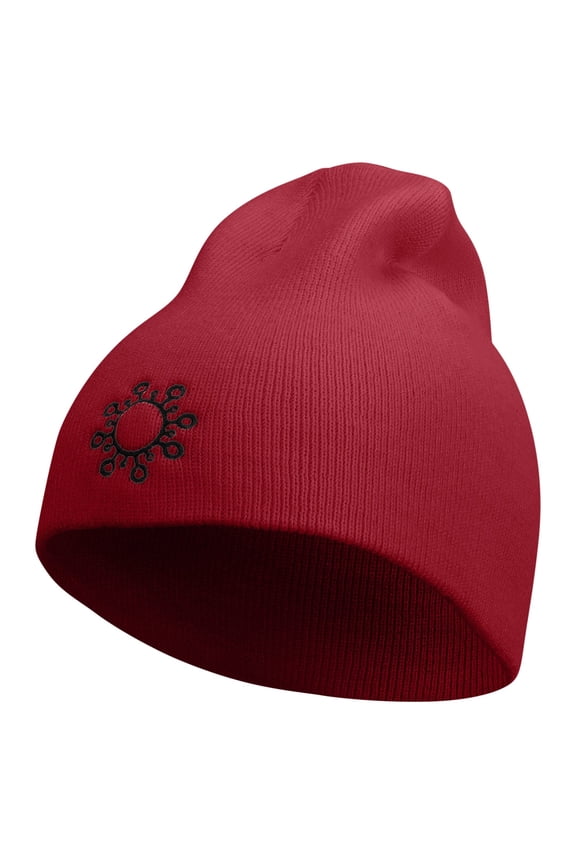 Science Embroidered 8 inch Acrylic Short Blank Beanie - Red OSFM