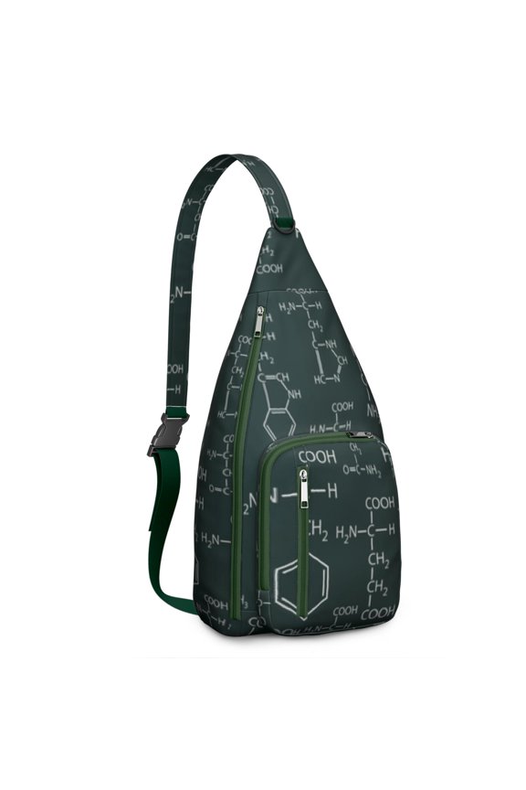 Science Enthusiast Sling Bag - Biology-Themed Waterproof Shoulder Pack with Laboratory Design, Durable Crossbody Chest Bag for Daily Use
