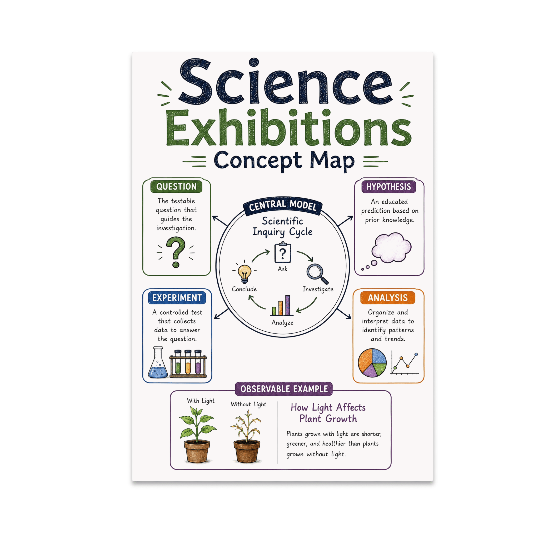 Science Exhibitions Concept Map Poster, Science Classrooms, STEM Spaces ...