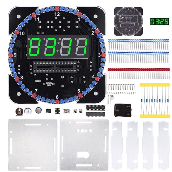 Science Experiment Digital Clock Set Temperature Alarm Light Control Easy installs