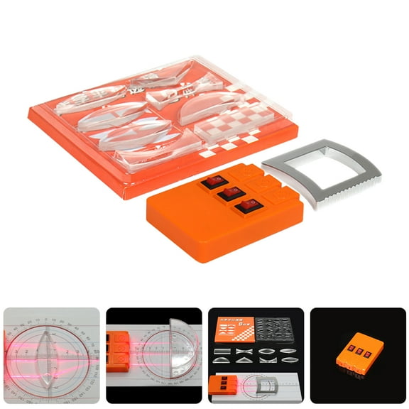 FRCOLOR 1Set Physics Optical Experiment Set with Convex Lens and Prism for Science Education
