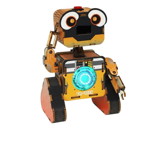 Science Experiment Toy, AI Interactive DIY Robot Kit, 1 Pack Wooden Assembled Kit, for Kids Teenagers STEM Learning Hands-on Building Hobby Projects