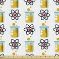 thumbnail image 1 of Science Fabric by the Yard Upholstery, Colorful Laboratory Elements Flask Tube Liquid Chemicals Equipment, Decorative Fabric for DIY and Home Accents, 5 Yards, White Multicolor by Ambesonne, 1 of 4
