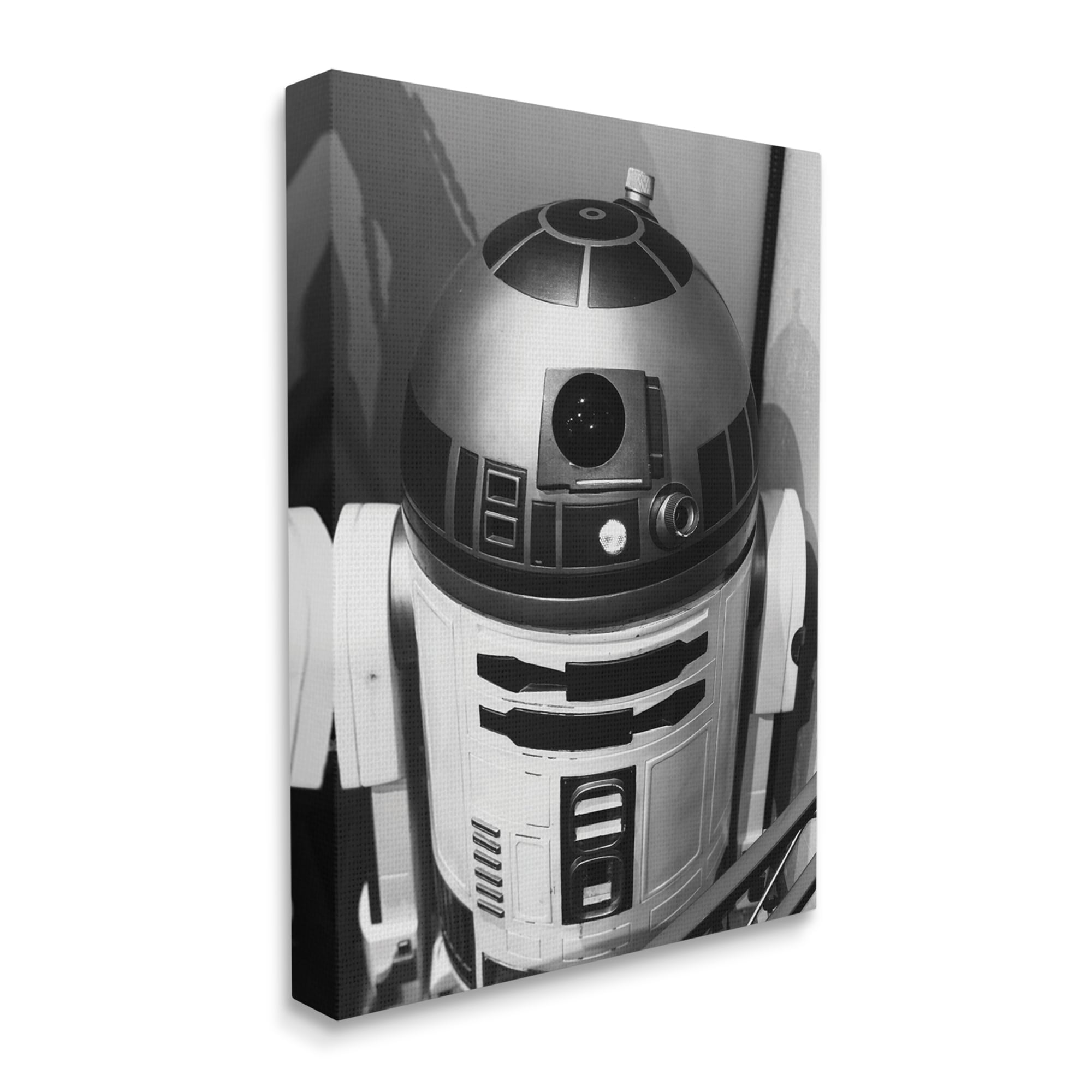 Stupell Industries Science Fiction Robot Icon Black and White Photograph,16 x 20,Designed by Nice Nshuti
