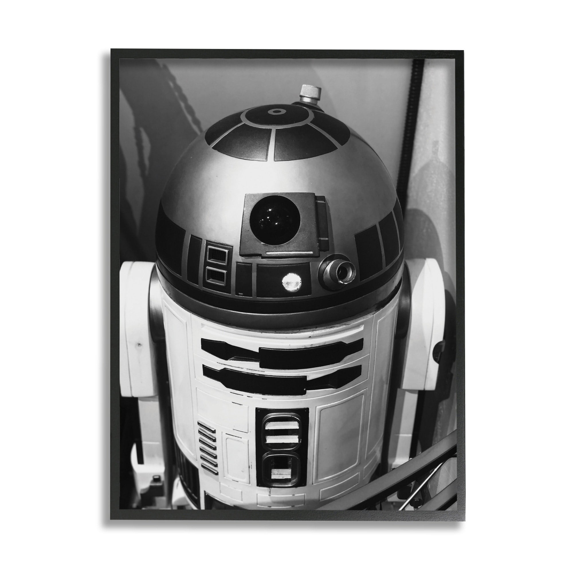 Science Fiction Robot Icon Black and White 16 in x 20 in Framed Photography Art Print, by Stupell Home Décor