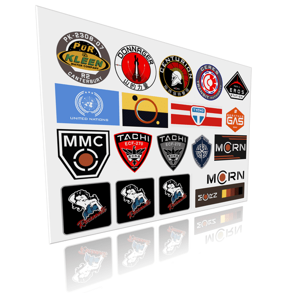 Science Fiction Stickers - Expanse - Set of 19 Vinyl Stickers