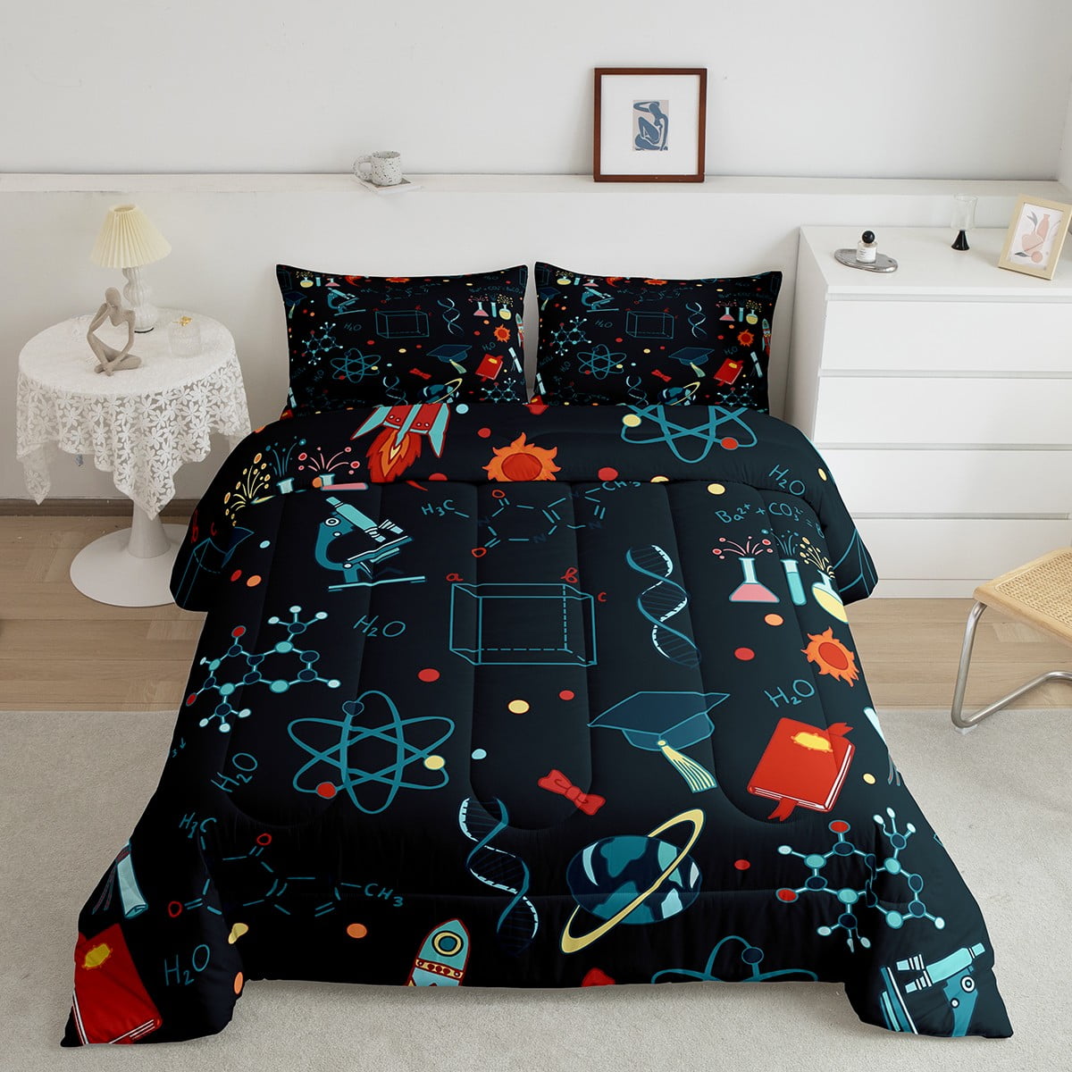 Science Formula Bedding for Boys Girls Math Equation Comforter Set