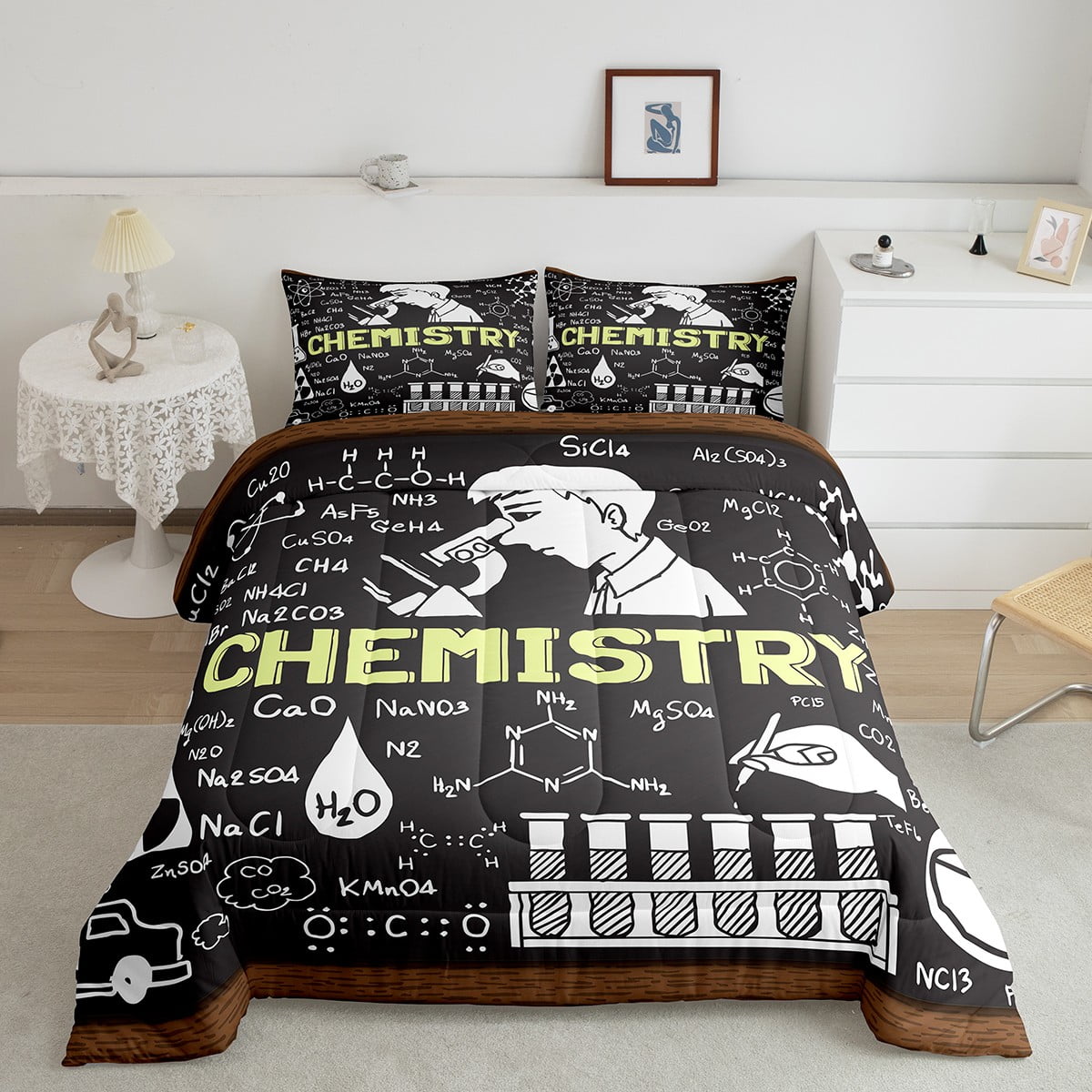 Science Formula Comforter Set for Boys Girls Back to School Gifts